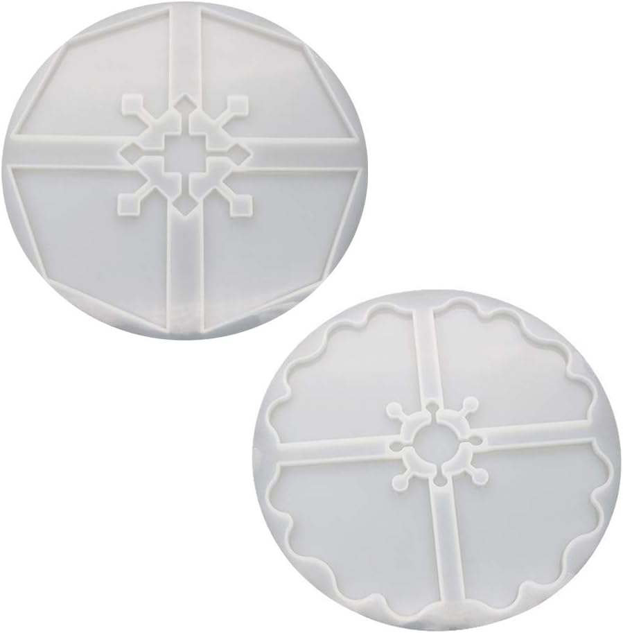 Ruzida Irregular Wave Round Coaster Mold Silicone Resin Mold Jewelry Making Tool Diy Jewelry Home Jewelry Making Tools