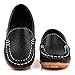 Femizee Toddler Boys Girls Loafers Shoes Casual Moccasin Slip On Dress Wedding Shoes for Kids,Black,1301 CN 28