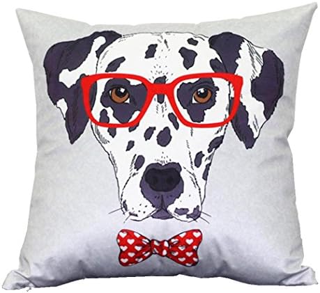 Fashion Bulldog Pug Husky Dog Cushion Cover Polyester Linen Pillowcase (No.11)