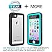 SPIDERCASE iPhone 5/5S/SE Waterproof Case, Full Body Protective Cover Rugged Dustproof Snowproof Waterproof Case Touch ID iPhone 5S 5 SE, NOT for SE 2020 4.7 INCH(Blue&Clear)