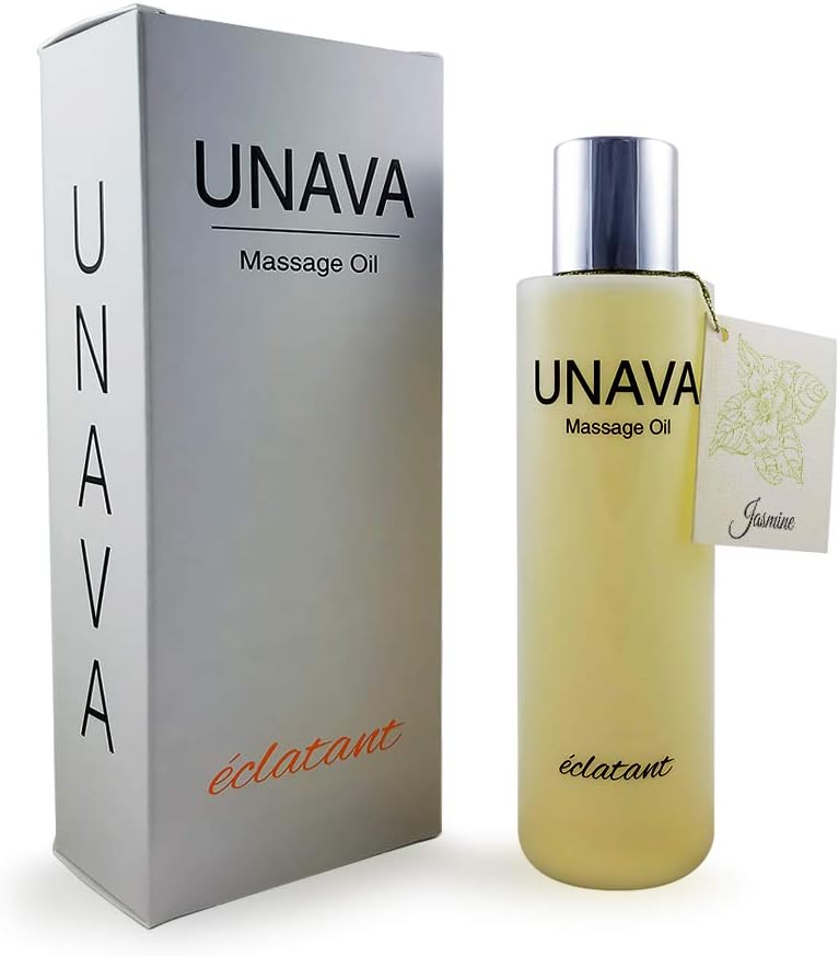 Jasmine Massage Oil for Couples - Set The Mood for a Relaxing Night with a Luscious Jasmine Aroma - Experience UNAVA eclatant, a Body Oil and Moisturizer