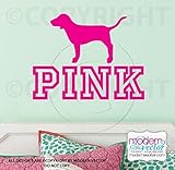 Victoria's Secret PINK logo dog Vinyl Wall Decal