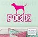Victoria's Secret PINK logo dog Vinyl Wall Decal