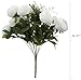 Duovlo Springs Flowers Artificial Silk Peony Bouquets Wedding Home Decoration,Pack of 1 (Spring White)