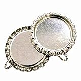 IGOGO Craft Bottle Cap with Holes Flat- 8 mm Split Rings Attached Silver,100 PCS