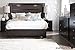 South Shore Gloria 2-Drawer Nightstand, Chocolate with Brass Finish Handles