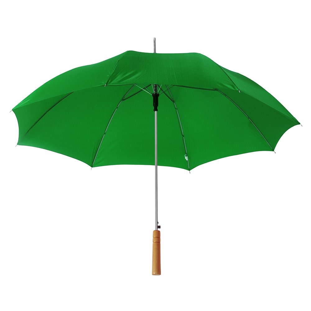 eBuyGB Automatic Wedding Photographer Parasol Folding Umbrella, Long Umbrella with Stick Handle Rain Stick Umbrella, Umbrella, Colourful - Green 37 Inch / 94cm Span 84cm Length