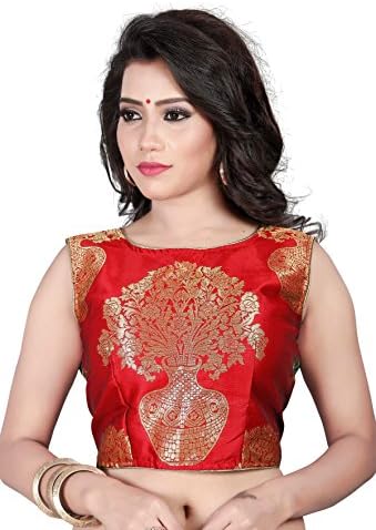 Veerat Fashion Indian Pakistani Designer Jacquard Readymade Blouse For Sarees