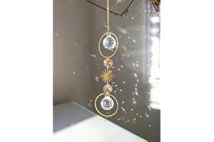 Wind Chime 1-Pack, Sparkling Crystal Suncatcher with 4 Color Options for Window, Porch and Garden Décor