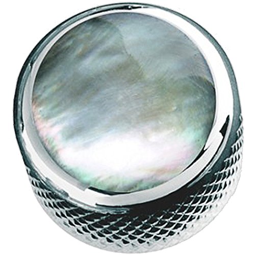 Q-Parts Dome Knob - GREEN PEARL ON CHROME, KCD-0020