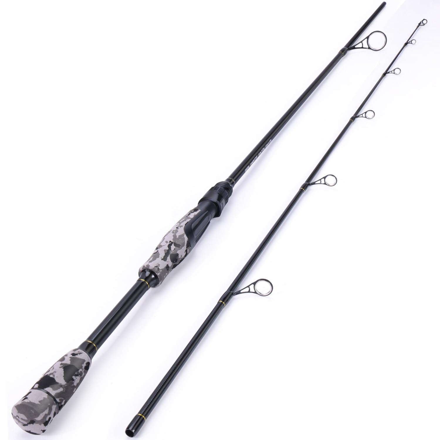 Sougayilang 2-sections Spinning Rod/Casting pole -28 Ton Carbon blank Durable Composite Spin or Bait Fishing Rods with Stainless Steel Guides for Freshwater and Sea Fishing-1.8-ZB-G