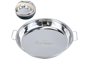 DOLAMOTY Drip Pan for Big Green Egg Large-Big Green Egg Accessories Replacement Parts Stainless Steel Roasting Pan, Also Fit Weber Kettle Charcoal Grills Kamado, 12.5 inch