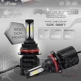 New Super Bright COB LED Chip 8000LM Headlight Conversion Kit - Cool White 6000K 6K - Dual Hi / Lo Beam - 9007 / HB5