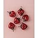 Luna Bazaar Mini Mercury Glass Heart Ornaments (1 to 1.5-Inch, Red, Cora Design, Set of 6) - Great Gift Idea, Vintage-Style Decorations for Christmas, Special Occasions, Home Decor and Parties