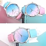 Women Rainbow Watches COOKI Clearance Female Watches on Sale Lady Watches Cheap Watches Leather Watch-H15