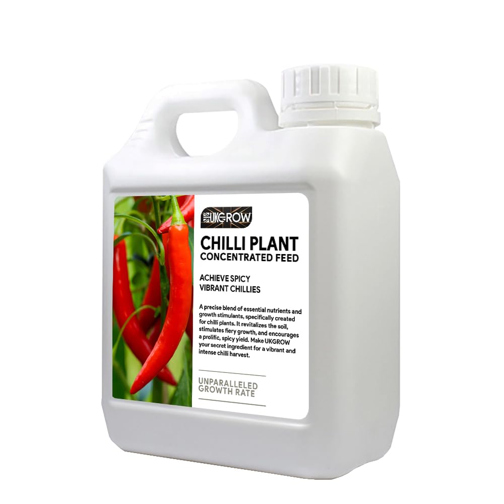 UK GROW Chilli and Pepper Feed 1L Bottle - Premium Plant Nutrient – Unlock the Full Potential of Your Chilli Plants!