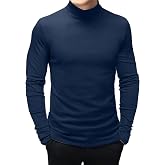Men's Fashion Mock Turtleneck T-Shirts Long Sleeve Pullover Sweater | Undershirt,Basic,Slim Fit Top,Soft,Lightweight,Comfortable,Breathable,Casual,Business daily outfits,ideal winter base layer