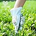 Worth Garden Cute Pigskin Leather Canvas Work Gloves Breathable Lightweight Gardening Gloves for Women Fingertips Protection Adorable Potted Pattern - Gift for Gardeners