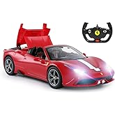 Rastar RC Car | Radio Remote Control Car 1/14 Scale Ferrari 458 Special A, Model Toy Car for Kids, Auto Open & Close, Red