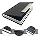 2 PCS Business Name Card Case, SENHAI PU Leather and Stainless Steel ID Card Holder for Men and Women with Magnetic Shut, Keep Cards Clean (Black, Blue)