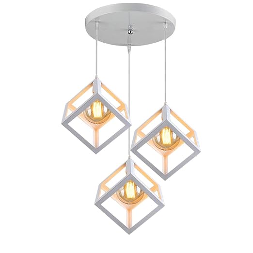 LED Pendelleuchte Esstisch Hängeleuchte Höhenverstellbar Käfig Metall Hängelampe Pendellampe E27 für Esszimmer Schlafzimmer W