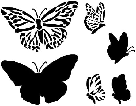 Monarch Butterfly Stencil by StudioR12 | Elegant Nature Art Elements - Small 8.5 x 7-inchReusable Mylar Template | Painting, Chalk, Mixed Media | Use for Journaling, DIY Home Decor - STCL520_1