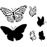 Monarch Butterfly Stencil by StudioR12 | Elegant Nature Art Elements - Small 8.5 x 7-inchReusable Mylar Template | Painting, Chalk, Mixed Media | Use for Journaling, DIY Home Decor - STCL520_1