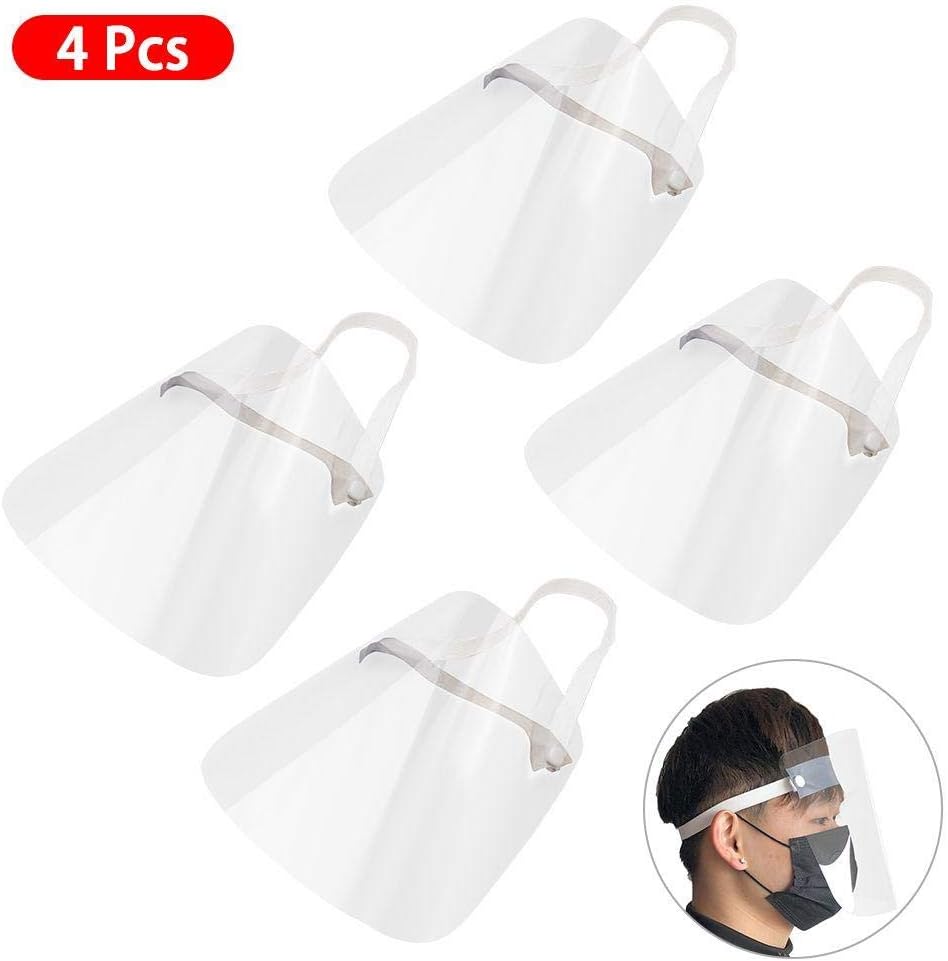 KUREAS Full Face Shield Mask Clear Flip Up Visor Protection Safety Work Guard for Droplet, Dust,Oil Fume 1/2/4/10PC