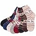 Luxina 8 Pairs Warm Thick Wool Knitting Socks for Women Christmas Deer Patterned