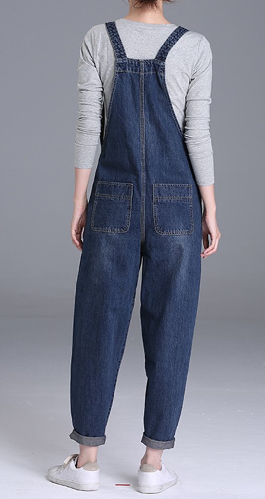 loose fit denim dungarees