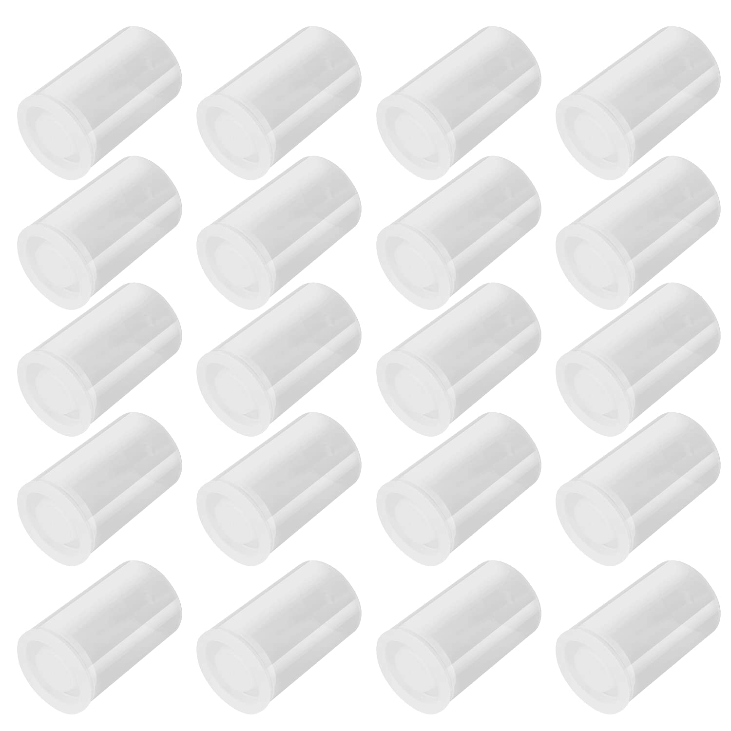 35mm Caliber Plastic Film Canisters -20pc (White)
