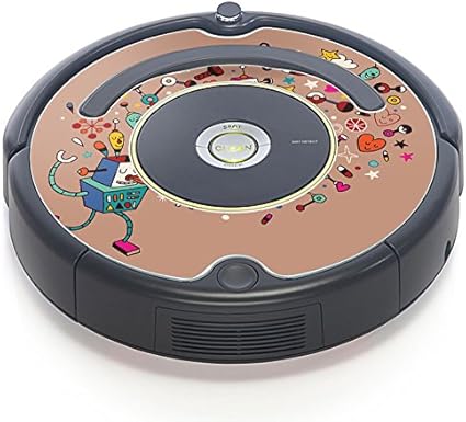 Amazon Irobot ルンバ Roomba 専用スキンシール ステッカー 527 530 537 560 577 6 621 622 630 650 対応 ユニーク ロボット イラスト キャラクター カラフル スマコレ 掃除機用部品 アクセサリ