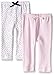 BON BEBE Baby Girls 2 Pack Assorted Legging Set, Pink Butterflies, 0-3 Months