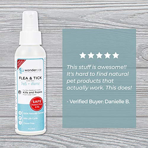 Wondercide Flea and Tick and Mosquito Control Spray for Cats Dogs and Home - Cedar - 4 oz