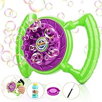 Magicfun Bubble Machine, Kids Bubble Blower 800+ Bubbles per Minute Hand-held Bubble Toys Boys Girls Gifts Bubble Maker for Outdoor Or Indoor Use (Bubble Solution Included)