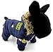 SELMAI Waterproof Fleece Lined Dog Winter Coat Snow Suit Airman Hooded Jumpsuit Snowsuits for Small Dog Puppy Chihuahua Blue M
