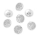 HOUSWEETY 50pcs Silver Tone Metal Buttons Life Tree Fit Sewing and Scrapbook 14.5mm