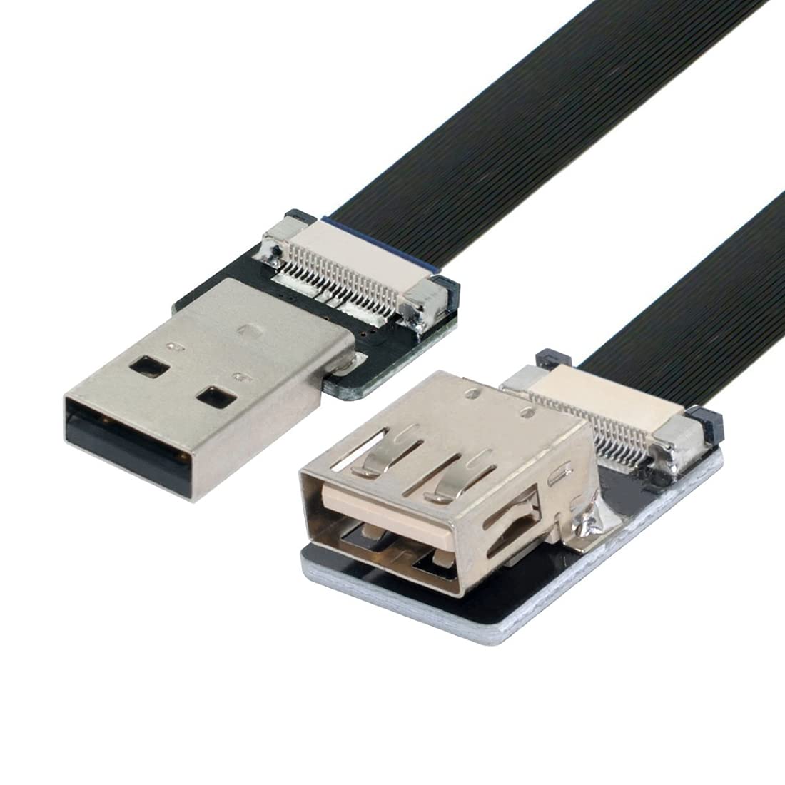 ChenYang CY Flat Slim FPC USB 2.0 Type-A Male to Female Extension Data Cable for FPV & Disk & Scanner & Printer 50CM