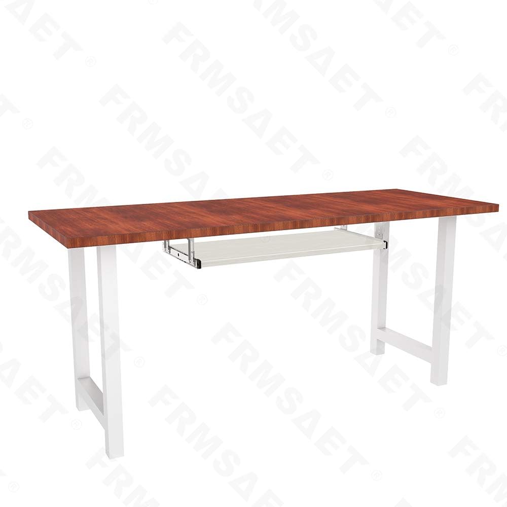 FRMSAET Furniture Accessories Office Product Suits Hardware 20/24/30 inches Keyboard Drawer Tray Wood Holder Under Desk Adjustable Height Platform. (30 inches, White): Furniture & Decor