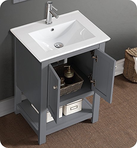 Fresca Manchester 24" Gray Traditional Bathroom Vanity