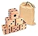 Trademark Innovations Giant Wood Yard (Black Dots) Dice with Carry Bag, 3.5