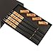 Reusable Chopsticks Set with Rest Natural Wood Chopsticks Holder Kit Chinese Chopsticks with Case 9 inch Non Slip Chop Stick for Food Pack of 4 by Mainiusi