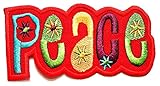 Nipitshop Patches Red Peace with Sun Flowers Patch