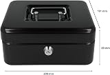 Westcott Lockable Cash Box 20 cm Black with 2 Keys E-51001 view 5