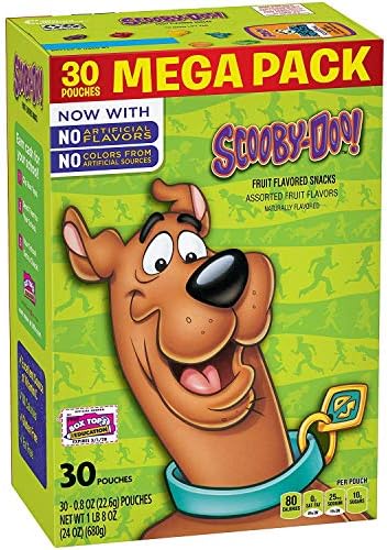 Betty Crocker Fruit Snacks, Scooby-Doo Snacks, 30 Pouches, 0.8 oz Each (Pack of 2) (2 Pack (Pack of 2))