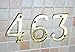 ZW Hardware A200 4 Inch Brass Bright Brass House Number 6
