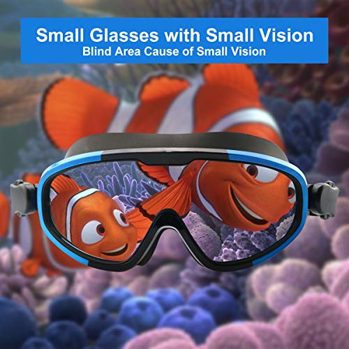 Aquior Blue Swim Goggles, Big Frame Swimming Glass Leakproof Anti Fog UV Protection, 180 Wide-Vision Swim Mask Goggles for Adult Youth Men Women - Thumbnail 5