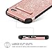 GUAGUA ZTE Blade Z Max Case ZTE ZMax Pro 2 Z982 Case ZTE Sequoia Case with Kickstand Shockproof Glitter Sparkly Slim Hybrid Protective Phone Case for ZTE Blade Z Max/Zmax Pro 2 Z982/Sequoia Rose Gold