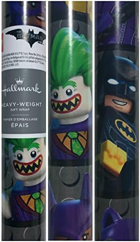 Hallmark DC Comics Batman Lego Heavy Duty Gift Wrapping Paper 20 Sq ft 1 Roll