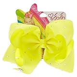 Claire's Girl's JoJo Siwa Large Boomerang Rhinestone Bright Yellow Hair Bow